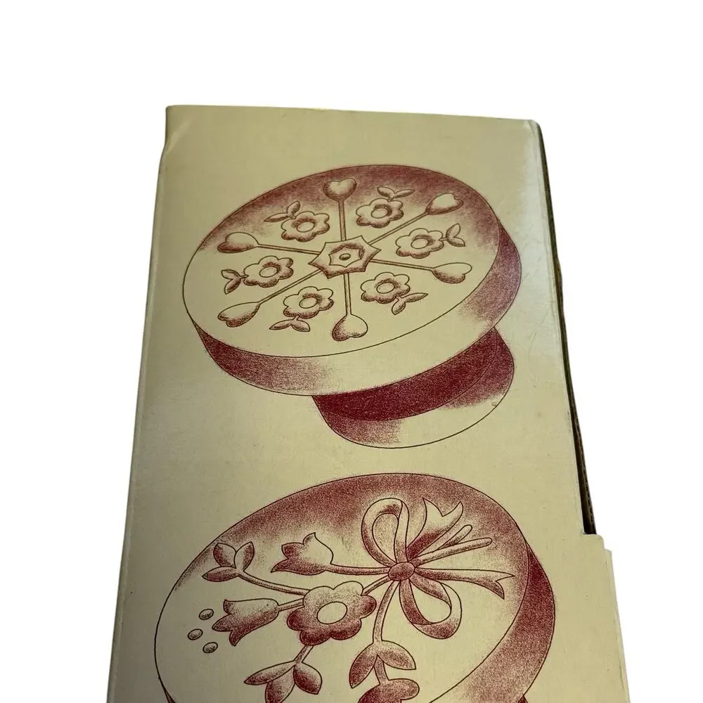 Williams Sonoma Large Stoneware Cookie Stamps Spring Design Bouquet Heart Flower